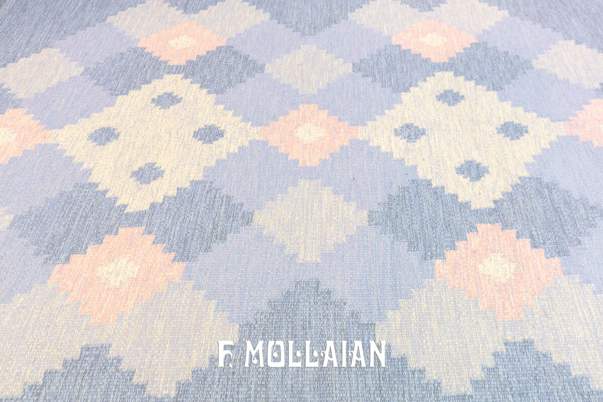 Rollakan Swedish Flat-weave Rug Pastel Color n°:681928